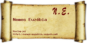 Nemes Euzébia névjegykártya